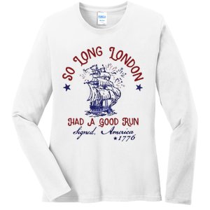 So Long London 4th Of July Ladies Long Sleeve Shirt