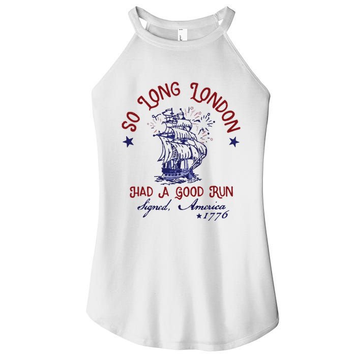 So Long London 4th Of July Women's Perfect Tri Rocker Tank