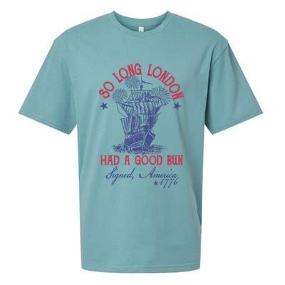 So Long London 4th Of July Had A Good Run Sueded Cloud Jersey T-Shirt