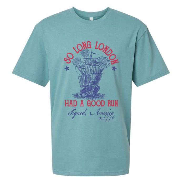 So Long London 4th Of July Had A Good Run Sueded Cloud Jersey T-Shirt