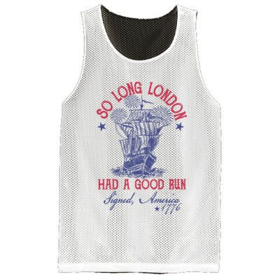 So Long London 4th Of July Had A Good Run Mesh Reversible Basketball Jersey Tank