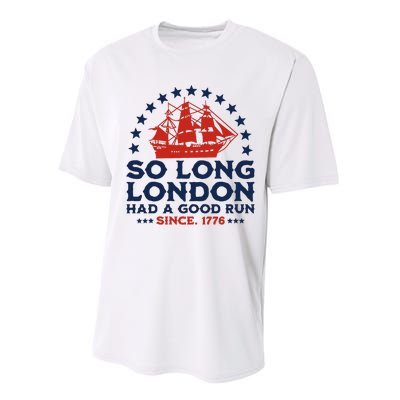 So Long London 4th Of July Had A Good Run Performance Sprint T-Shirt