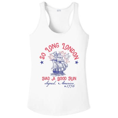 So Long London 4th Of July Had A Good Run Ladies PosiCharge Competitor Racerback Tank