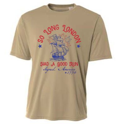 So Long London Had A Good Run Signed America 1776 Cooling Performance Crew T-Shirt