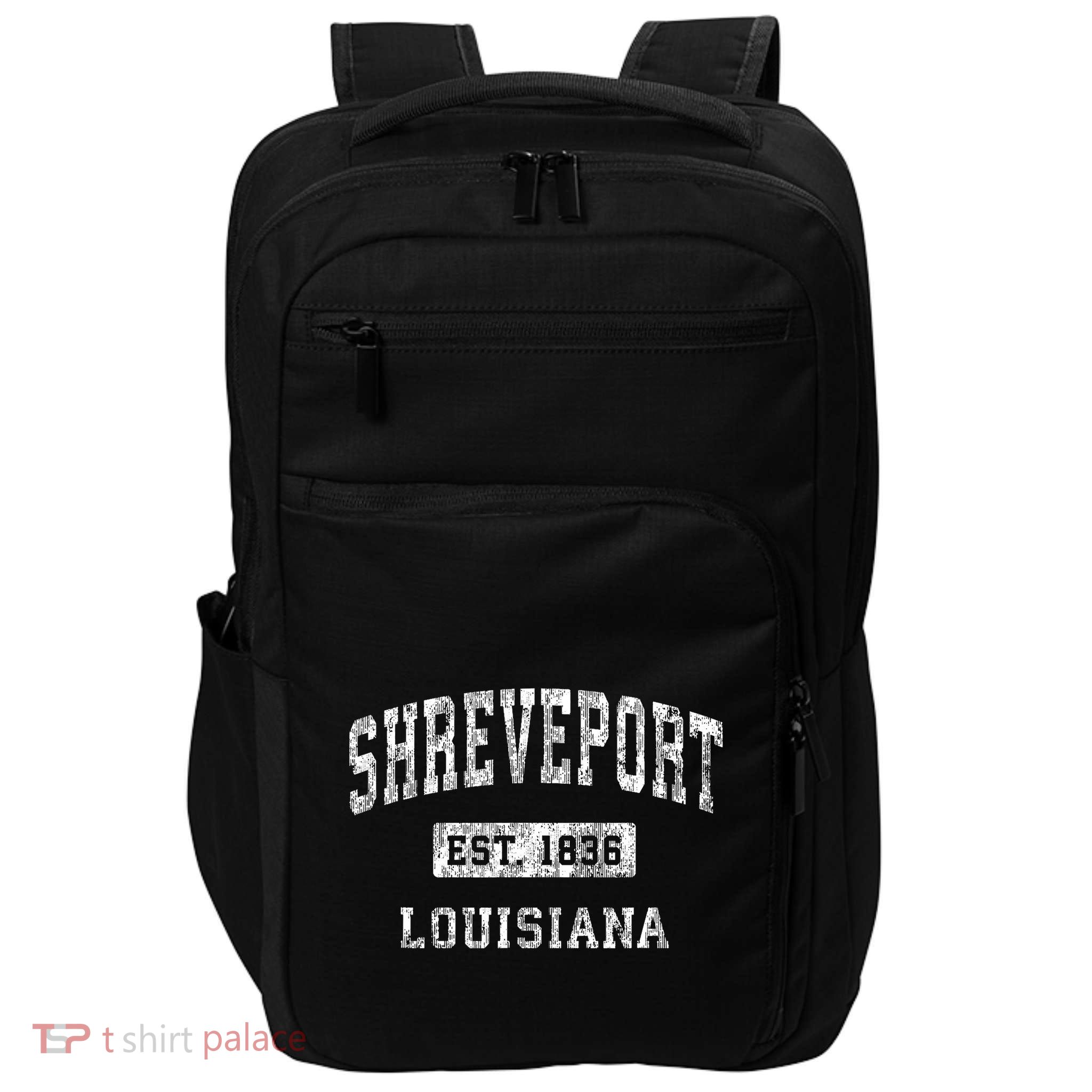 Shreveport Louisiana La Vintage Established Sports Impact Tech Backpack