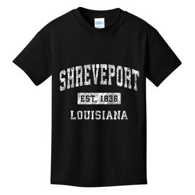 Shreveport Louisiana La Vintage Established Sports Kids T-Shirt