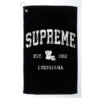 Supreme Louisiana La Vintage Athletic Sports Design Platinum Collection Golf Towel