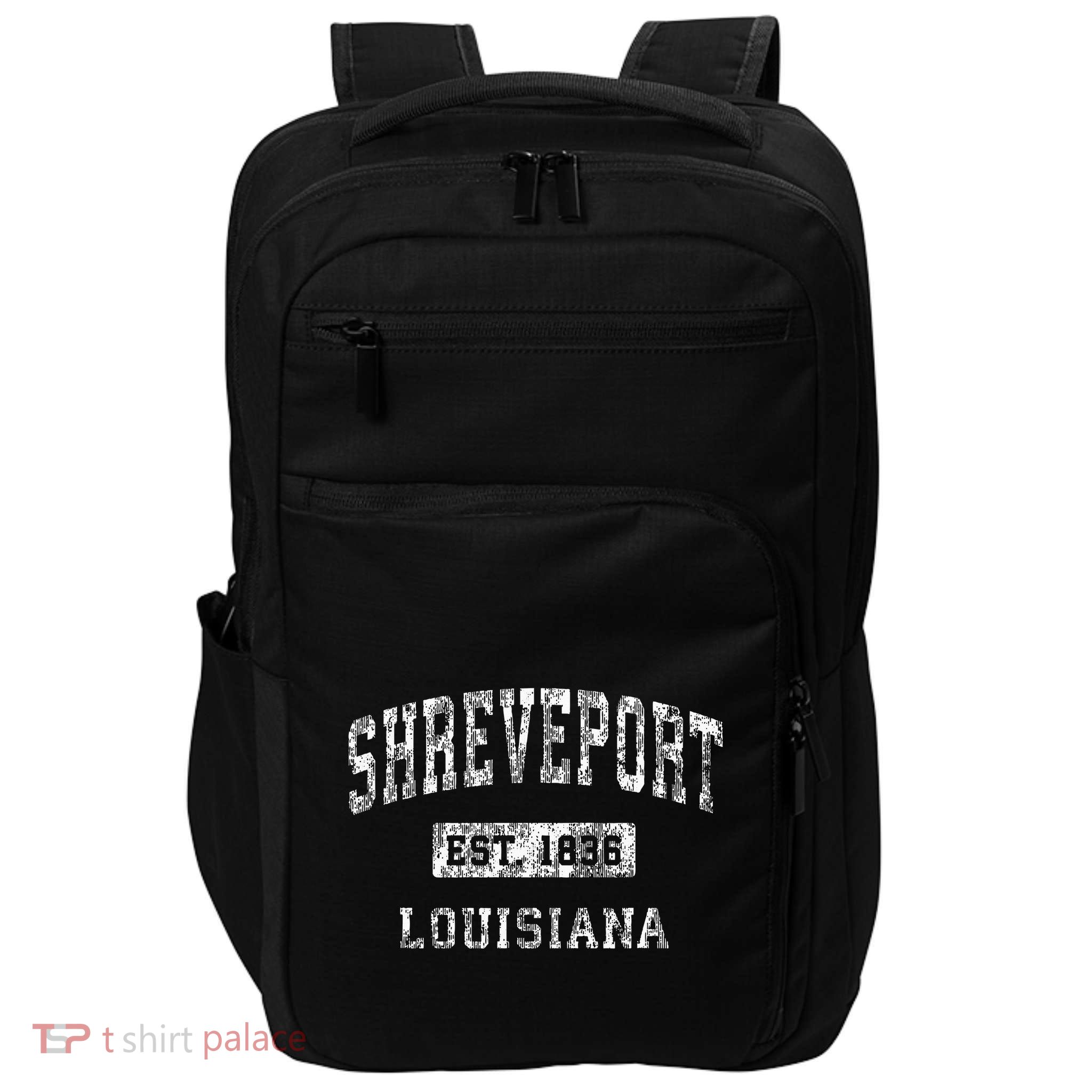 Shreveport Louisiana La Vintage Established Sports Impact Tech Backpack