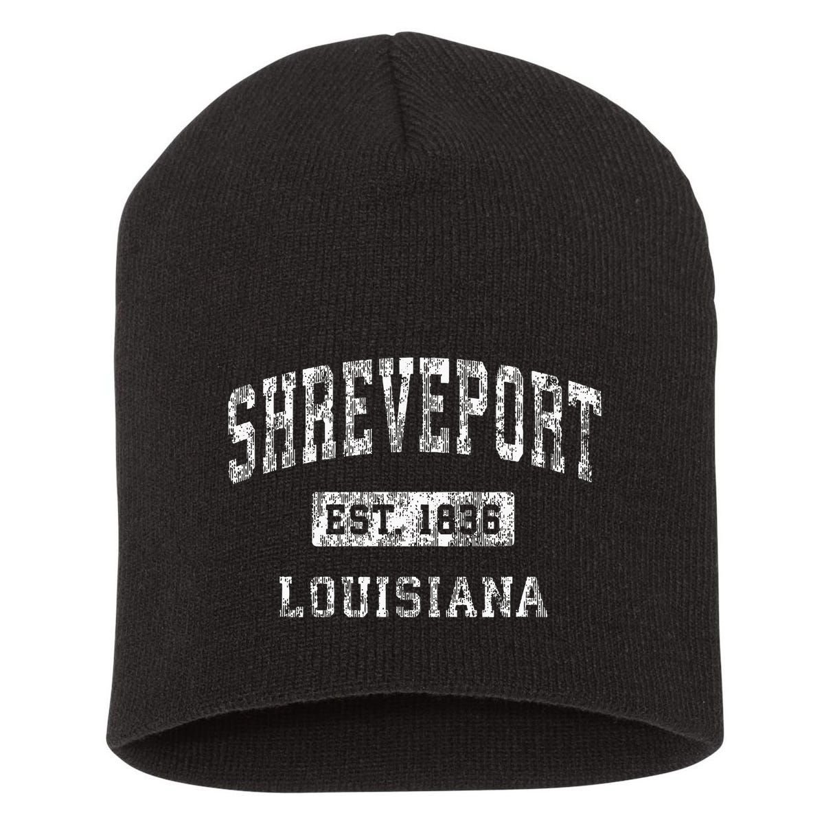 Shreveport Louisiana La Vintage Established Sports Short Acrylic Beanie