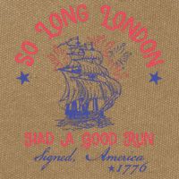 So Long London Had A Good Run Funny 4th Of July Cotton Canvas Backpack