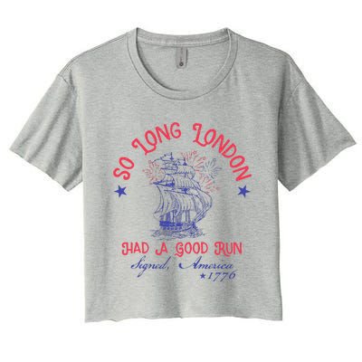 So Long London Had A Good Run Women's Crop Top Tee