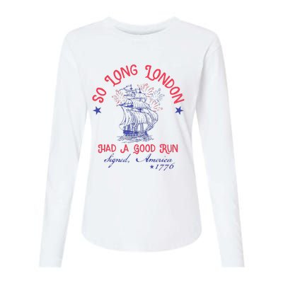 So Long London Had A Good Run Womens Cotton Relaxed Long Sleeve T-Shirt