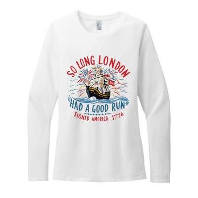 So Long London Had A Good Run Funny 4th Of July Womens CVC Long Sleeve Shirt