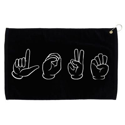 Sign Language Love Sign Language Grommeted Golf Towel