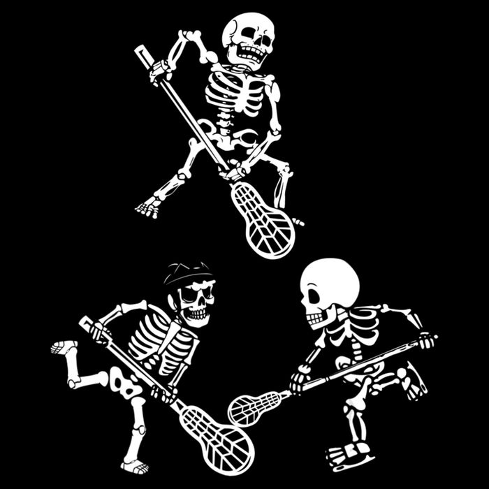 Skeleton Lacrosse Lover Spooky Vibes Halloween Costume Cooling Performance Crew T-Shirt
