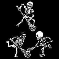 Skeleton Lacrosse Lover Spooky Vibes Halloween Costume Flat Bill Trucker Hat
