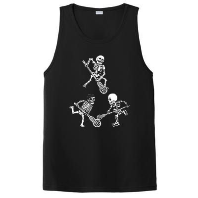 Skeleton Lacrosse Lover Spooky Vibes Halloween Costume PosiCharge Competitor Tank