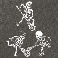 Skeleton Lacrosse Lover Spooky Vibes Halloween Costume Cotton Canvas Backpack