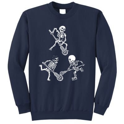 Skeleton Lacrosse Lover Spooky Vibes Halloween Costume Sweatshirt