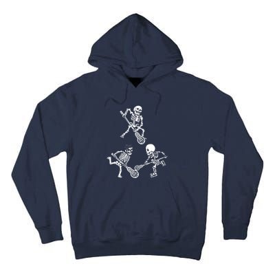 Skeleton Lacrosse Lover Spooky Vibes Halloween Costume Tall Hoodie