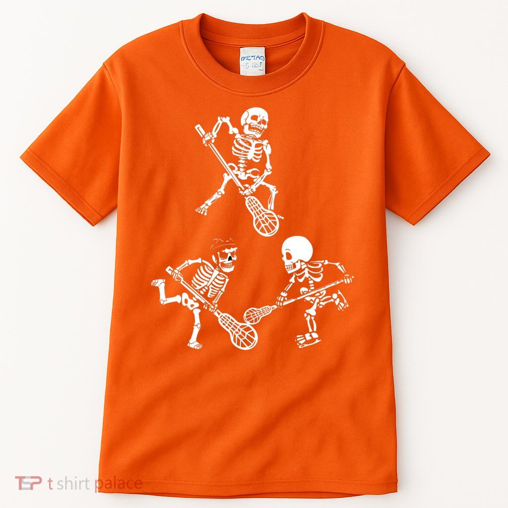 Skeleton Lacrosse Lover Spooky Vibes Halloween Costume Tall T-Shirt