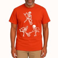 Skeleton Lacrosse Lover Spooky Vibes Halloween Costume Tall T-Shirt