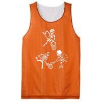 Skeleton Lacrosse Lover Spooky Vibes Halloween Costume Mesh Reversible Basketball Jersey Tank