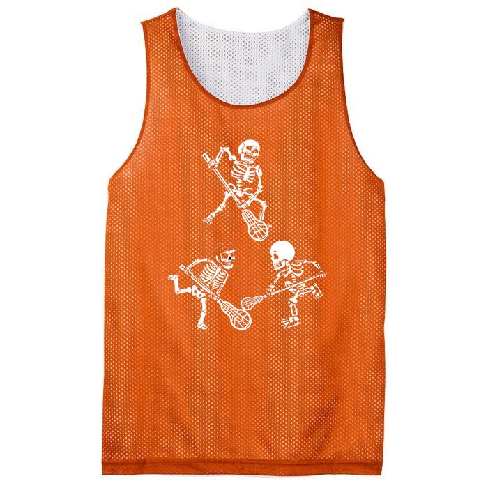 Skeleton Lacrosse Lover Spooky Vibes Halloween Costume Mesh Reversible Basketball Jersey Tank