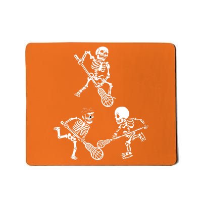 Skeleton Lacrosse Lover Spooky Vibes Halloween Costume Mousepad