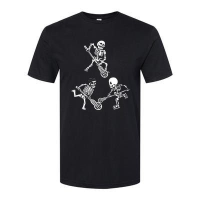 Skeleton Lacrosse Lover Spooky Vibes Halloween Costume Softstyle CVC T-Shirt