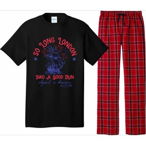 So Long London Had A Good Run Funny 4th Of July Pajama Set