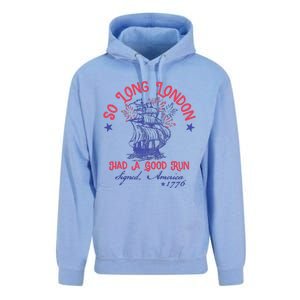 So Long London Had A Good Run Funny 4th Of July Unisex Surf Hoodie