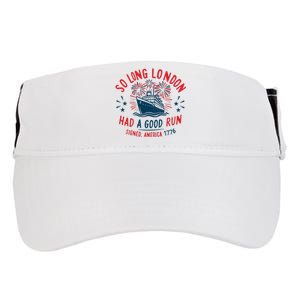 So Long London Had A Good Run Funny 4th Of July Adult Drive Performance Visor