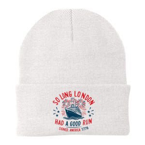 So Long London Had A Good Run Funny 4th Of July Knit Cap Winter Beanie