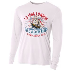 So Long London Had A Good Run Funny 4th Of July Cooling Performance Long Sleeve Crew