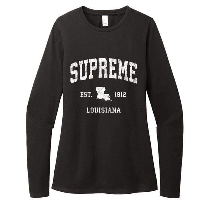 Supreme Louisiana La Vintage Athletic Womens CVC Long Sleeve Shirt