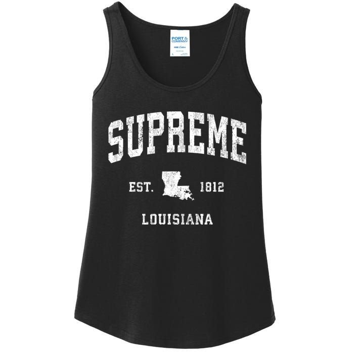 Supreme Louisiana La Vintage Athletic Ladies Essential Tank