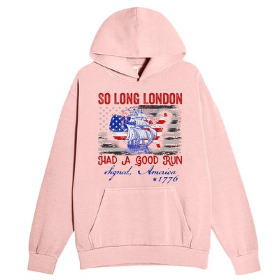 So Long London Funny 4th Of July Design Urban Pullover Hoodie