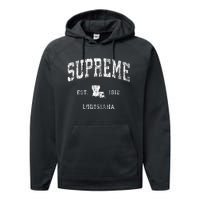 Supreme Louisiana La Vintage Athletic Performance Fleece Hoodie