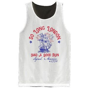 So Long London 4th Of July 1776 Usa Patriotic Gift Mesh Reversible Basketball Jersey Tank