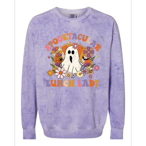 Spooktacular Lunch Lady Happy Halloween Spooky Matching Colorblast Crewneck Sweatshirt