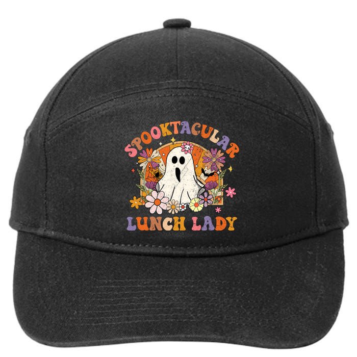 Spooktacular Lunch Lady Happy Halloween Spooky Matching 7-Panel Snapback Hat