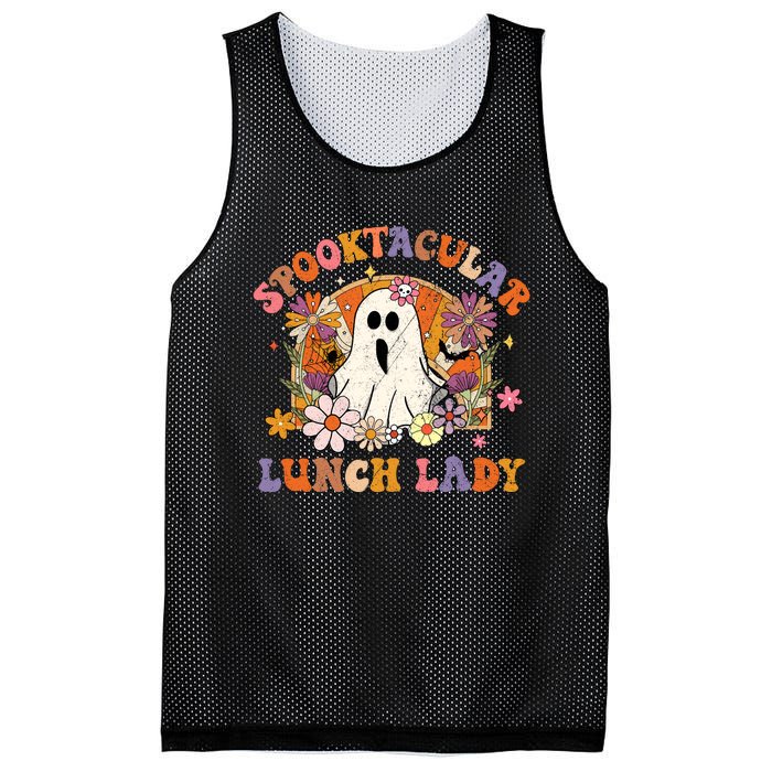 Spooktacular Lunch Lady Happy Halloween Spooky Matching Mesh Reversible Basketball Jersey Tank