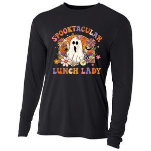 Spooktacular Lunch Lady Happy Halloween Spooky Matching Cooling Performance Long Sleeve Crew