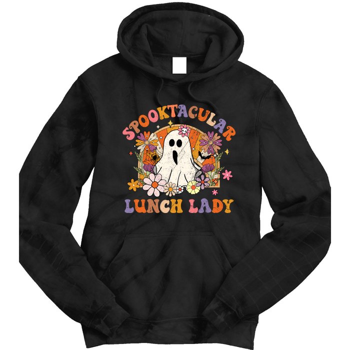 Spooktacular Lunch Lady Happy Halloween Spooky Matching Tie Dye Hoodie