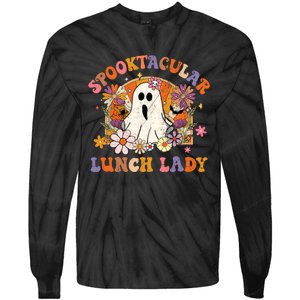 Spooktacular Lunch Lady Happy Halloween Spooky Matching Tie-Dye Long Sleeve Shirt