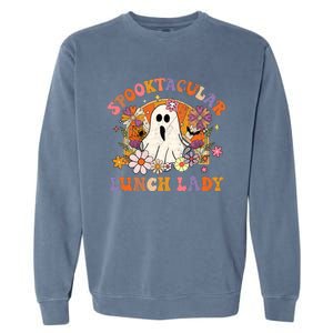 Spooktacular Lunch Lady Happy Halloween Spooky Matching Garment-Dyed Sweatshirt