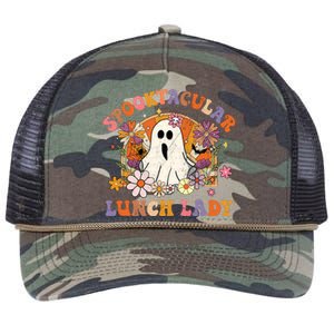 Spooktacular Lunch Lady Happy Halloween Spooky Matching Retro Rope Trucker Hat Cap