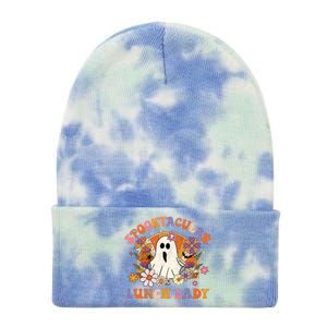 Spooktacular Lunch Lady Happy Halloween Spooky Matching Tie Dye 12in Knit Beanie