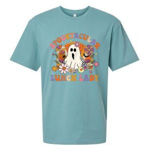 Spooktacular Lunch Lady Happy Halloween Spooky Matching Sueded Cloud Jersey T-Shirt